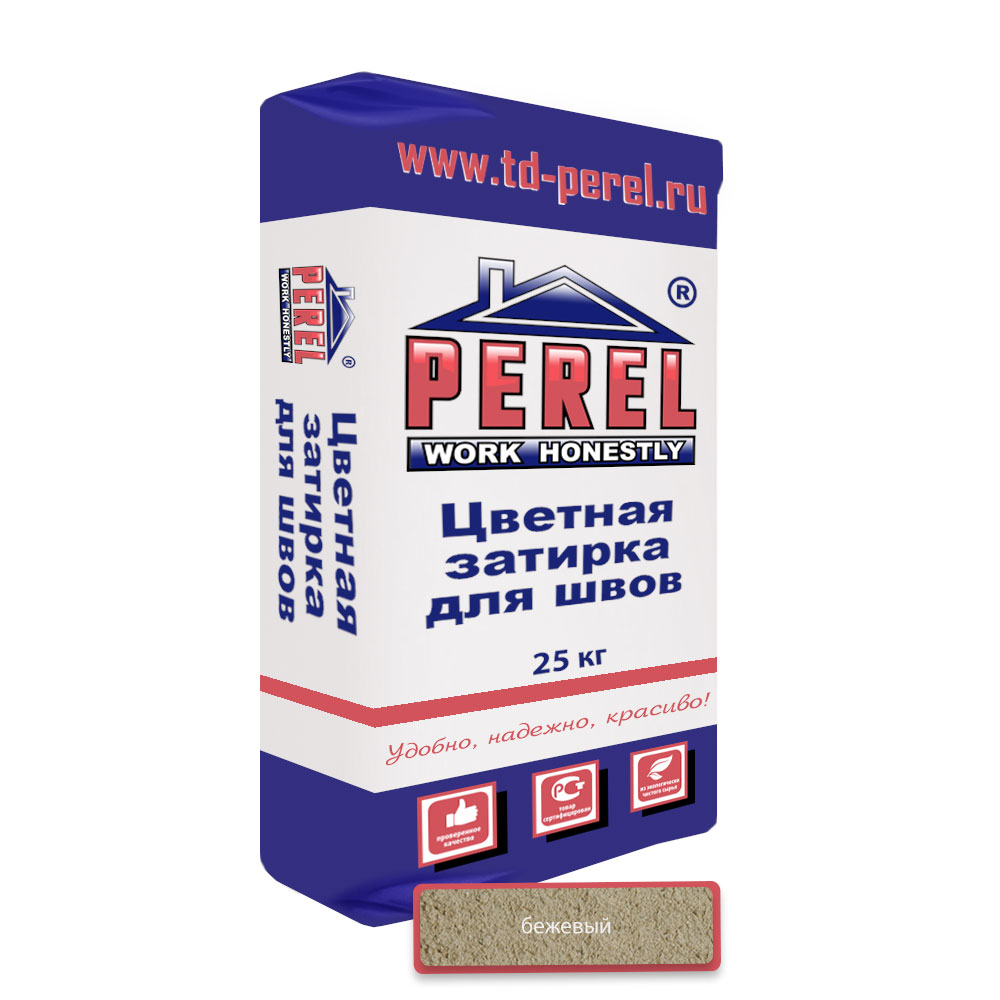 ФасадКерамика — В продаже Бежевая затирочная смесь Perel 25 кг