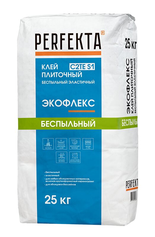 ФасадКерамика — В продаже Клей плиточный беспыльный эластичный Экофлекс C2TE S1, 25 кг