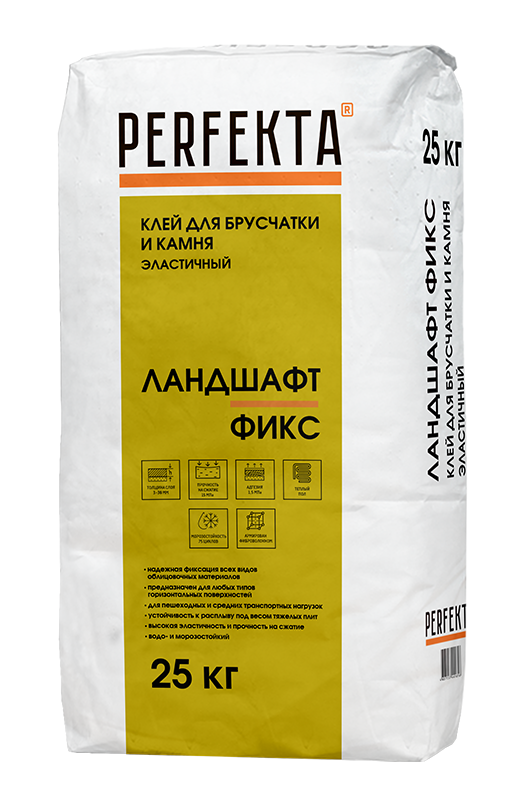 ФасадКерамика — В продаже Клей для брусчатки и камня эластичный Ландшафт Фикс, 25 кг