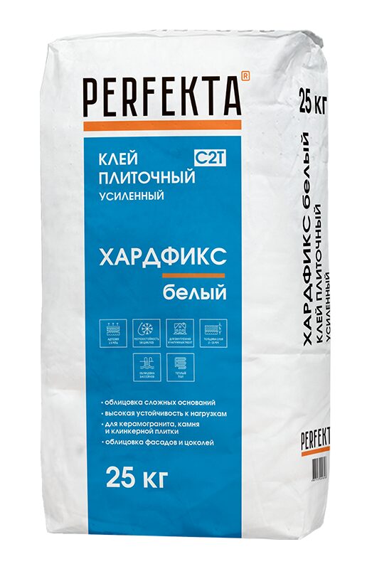 ФасадКерамика — В продаже Клей плиточный усиленный Хардфикс Белый C2 Т, 25 кг