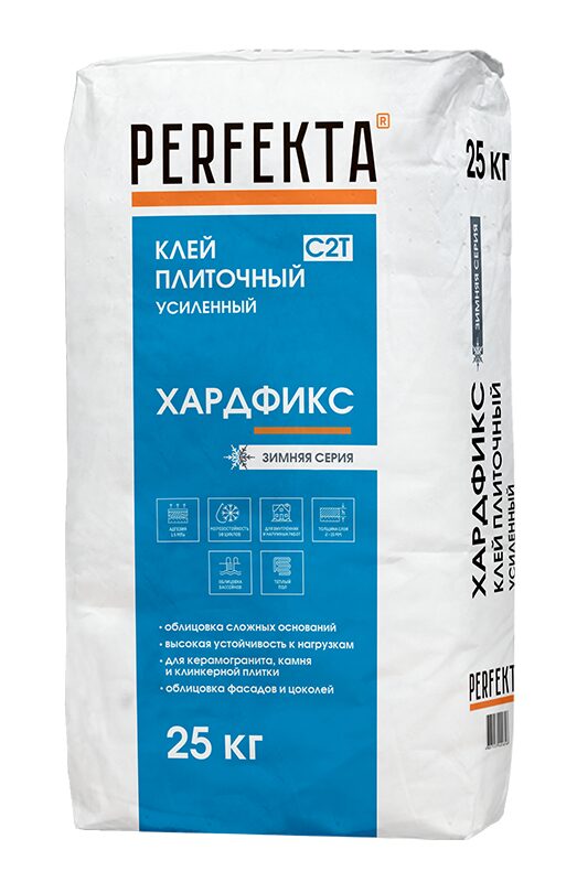 ФасадКерамика — В продаже Клей плиточный усиленный Хардфикс C2 Т Зимняя серия, 25 кг